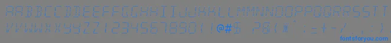 Minisyst-fontti – siniset fontit harmaalla taustalla