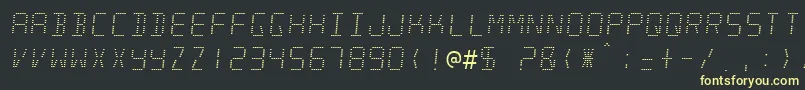 Czcionka Minisyst – żółte czcionki na czarnym tle