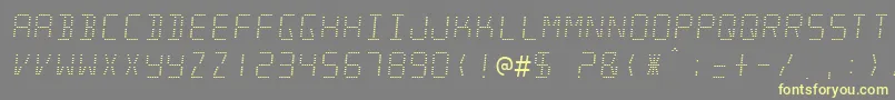 フォントMinisyst – 黄色のフォント、灰色の背景
