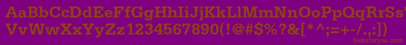 SerifastdBold Font – Brown Fonts on Purple Background