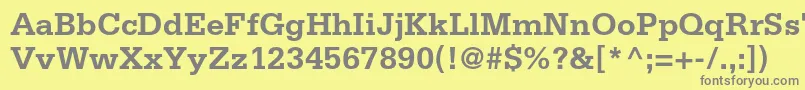 SerifastdBold Font – Gray Fonts on Yellow Background