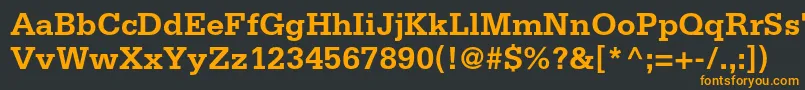 fuente SerifastdBold – Fuentes Naranjas Sobre Fondo Negro