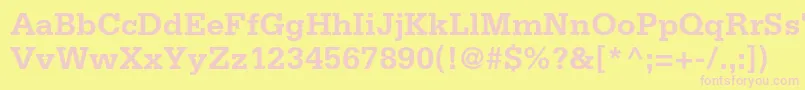 More about SerifastdBold Font SerifastdBold Font – Pink Fonts on Yellow Background