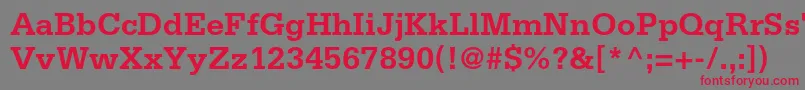 SerifastdBold Font – Red Fonts on Gray Background