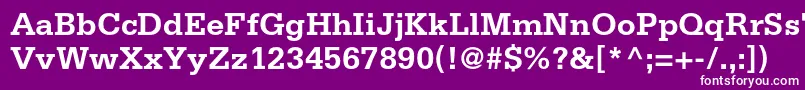 SerifastdBold Font – White Fonts on Purple Background