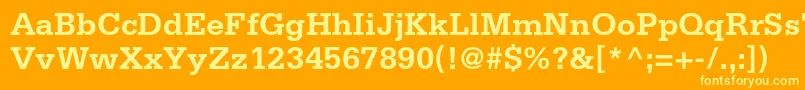 SerifastdBold Font – Yellow Fonts on Orange Background