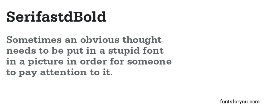 Review of the SerifastdBold Font