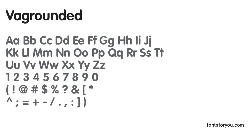 Fuente Vagrounded - alfabeto, números, caracteres especiales