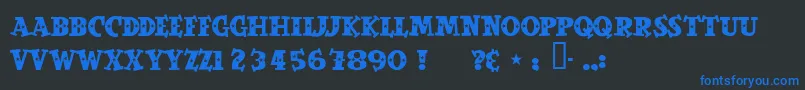 Spaceout Font – Blue Fonts on Black Background