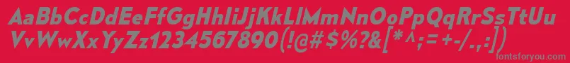 MesmerizeBdIt Font – Gray Fonts on Red Background
