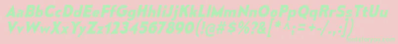 MesmerizeBdIt Font – Green Fonts on Pink Background