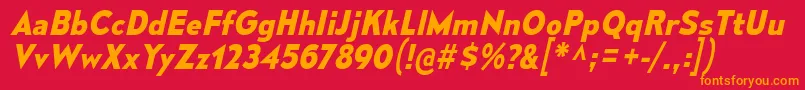 MesmerizeBdIt Font – Orange Fonts on Red Background