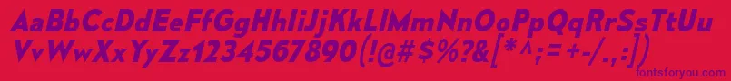 MesmerizeBdIt Font – Purple Fonts on Red Background