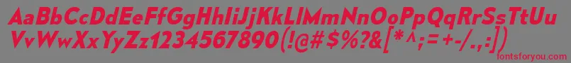MesmerizeBdIt Font – Red Fonts on Gray Background
