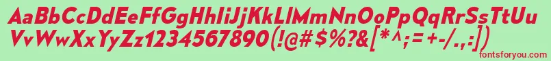 MesmerizeBdIt Font – Red Fonts on Green Background