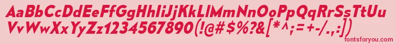 MesmerizeBdIt Font – Red Fonts on Pink Background