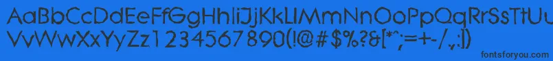 LiterarandomBold Font – Black Fonts on Blue Background