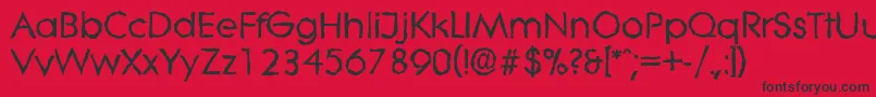 LiterarandomBold Font – Black Fonts on Red Background