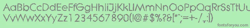 フォントLiterarandomBold – 緑の背景に灰色の文字