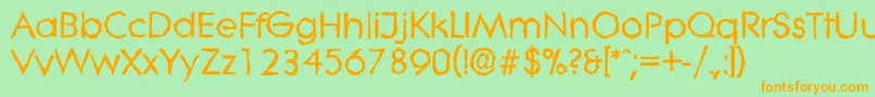 LiterarandomBold Font – Orange Fonts on Green Background