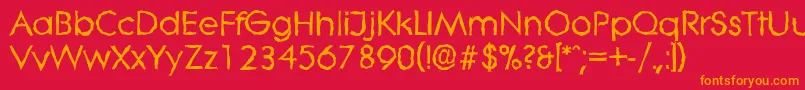 LiterarandomBold Font – Orange Fonts on Red Background