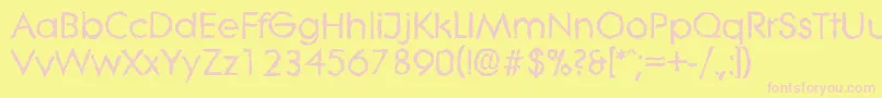 LiterarandomBold Font – Pink Fonts on Yellow Background