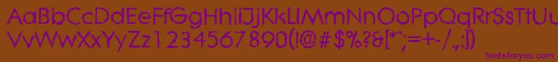 LiterarandomBold Font – Purple Fonts on Brown Background