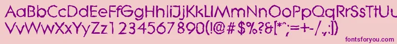 LiterarandomBold Font – Purple Fonts on Pink Background