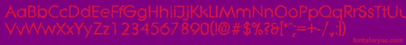 LiterarandomBold Font – Red Fonts on Purple Background