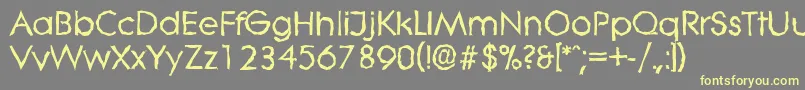 LiterarandomBold Font – Yellow Fonts on Gray Background