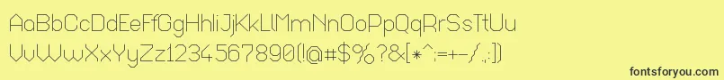 Octal017 Font – Black Fonts on Yellow Background