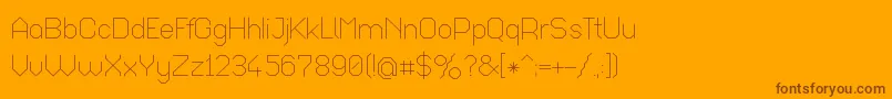 Octal017 Font – Brown Fonts on Orange Background