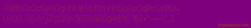 Octal017 Font – Brown Fonts on Purple Background