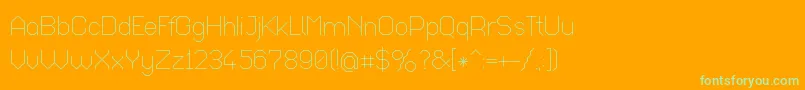 Octal017 Font – Green Fonts on Orange Background
