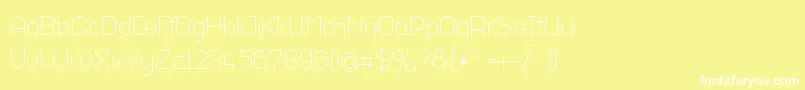 フォントOctal017 – 黄色い背景に白い文字