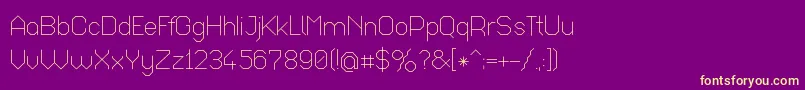 Octal017 Font – Yellow Fonts on Purple Background