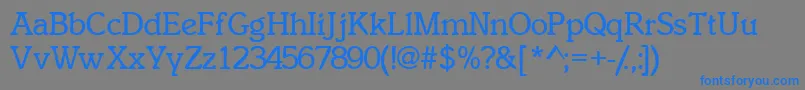 InclinatsskBold Font – Blue Fonts on Gray Background