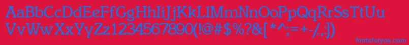 Шрифт InclinatsskBold – синие шрифты на красном фоне