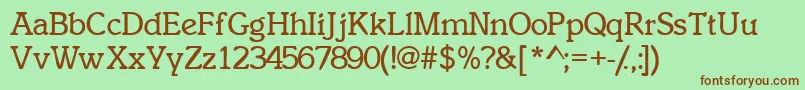 InclinatsskBold Font – Brown Fonts on Green Background