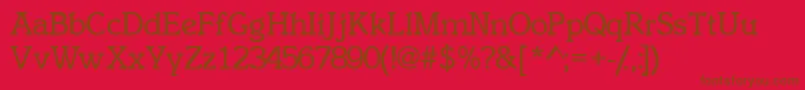 InclinatsskBold Font – Brown Fonts on Red Background
