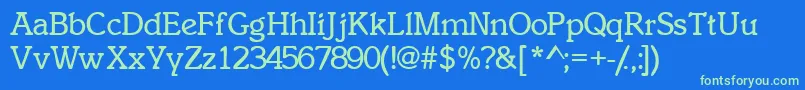 InclinatsskBold Font – Green Fonts on Blue Background