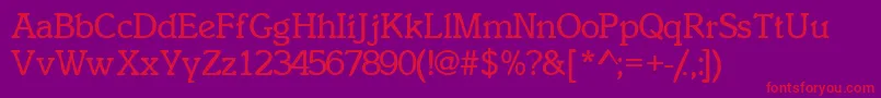 InclinatsskBold Font – Red Fonts on Purple Background