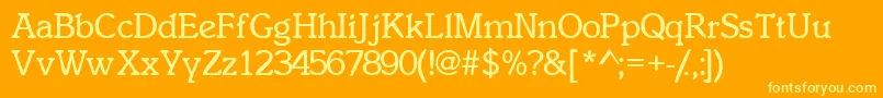 More about InclinatsskBold Font InclinatsskBold Font – Yellow Fonts on Orange Background