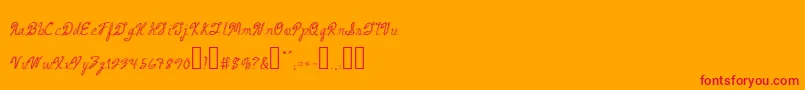 ArmandCocktail Font – Red Fonts on Orange Background