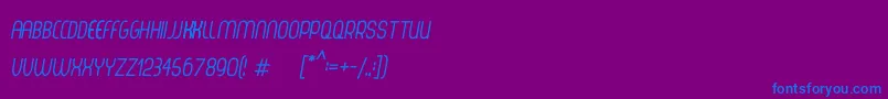 ThorupSansSmallCapsItalic Font – Blue Fonts on Purple Background