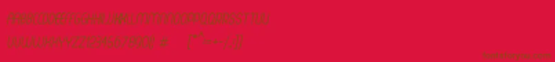 Шрифт ThorupSansSmallCapsItalic – коричневые шрифты на красном фоне