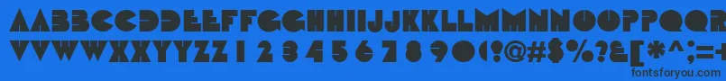 Fonte Bbt – fontes pretas em um fundo azul