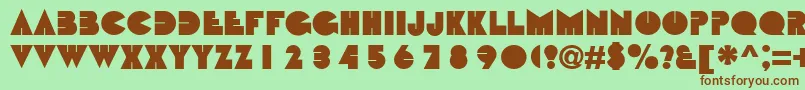 Шрифт Bbt – коричневые шрифты на зелёном фоне