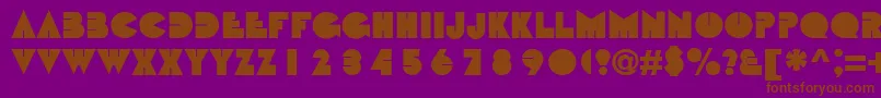 Bbt Font – Brown Fonts on Purple Background