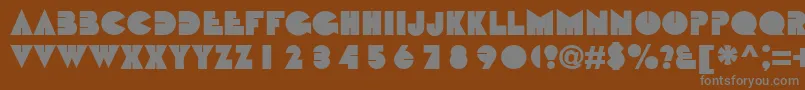 フォントBbt – 茶色の背景に灰色の文字